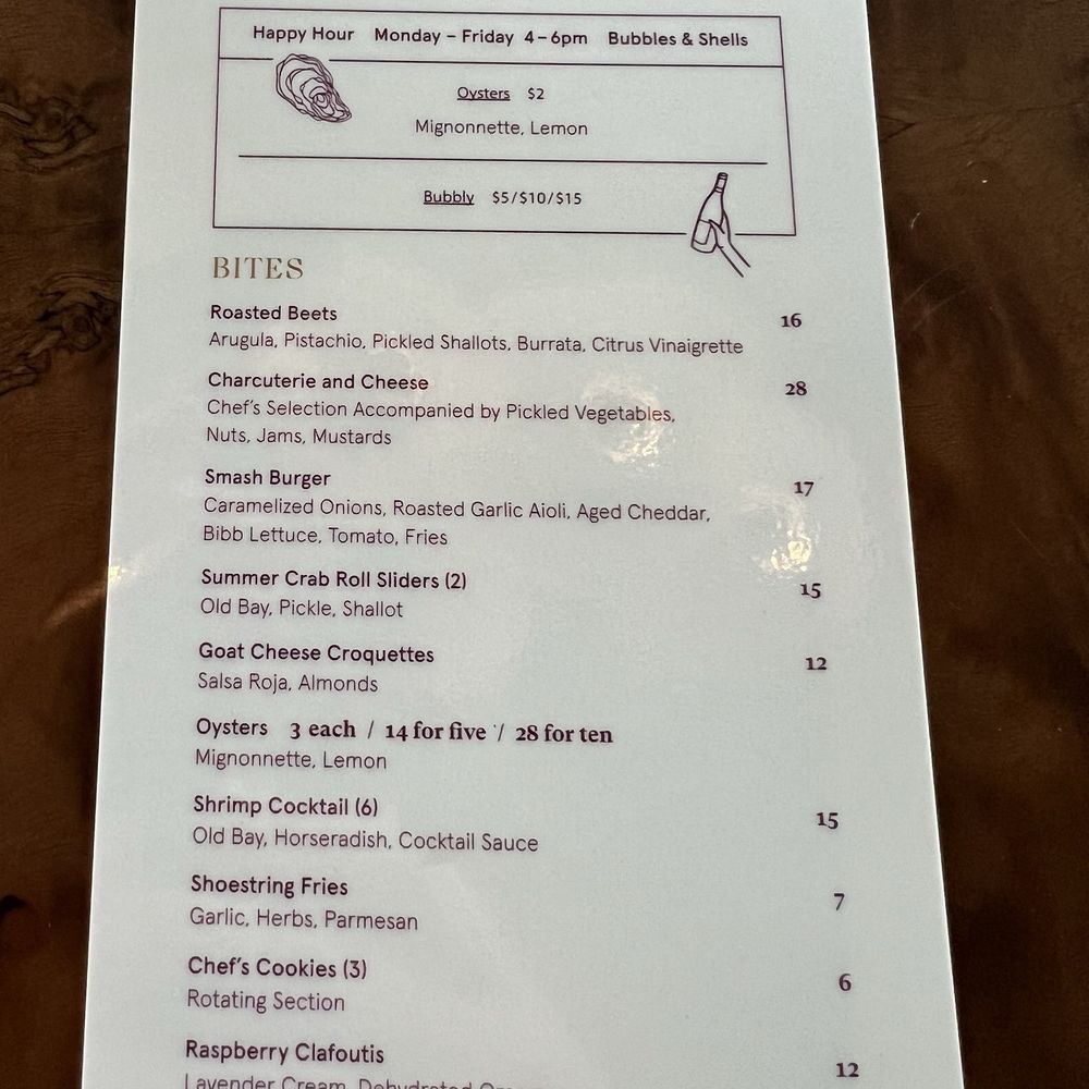 Bar Genevieve - Bar Bites Menu 06/2024 - Mediterranean Near Me - Louisville, Kentucky