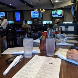 Inside the restaurant.