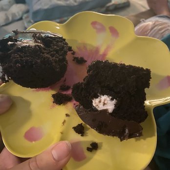Batter ‘N Icing - Chocolate "cream" cupcake with about one pinkies worth of cream - Cupcakes Near Me - Danville, California Batter ‘N Icing - Chocolate "cream" cupcake with about one pinkies worth of cream - Cupcakes Near Me - Danville, California