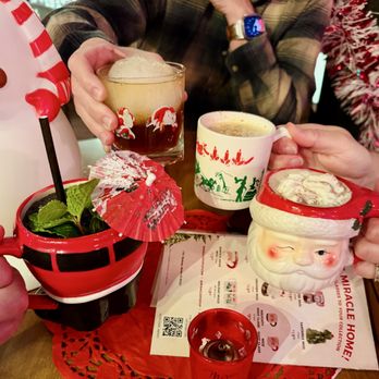 Miracle At Union Station - Cocktails in festive holiday mugs starting with Rudolph's Replacement, old fashioned, Jingle Balls nog and the Coconut hot chocolate. - Bars Near Me - Denver, Colorado