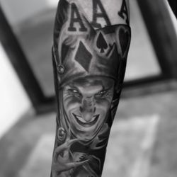 Authentic Black and Grey  - Custom joker piece black and grey