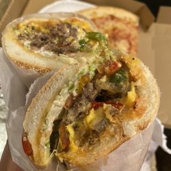 Chopped Cheese on a hero!!! Excellent!!