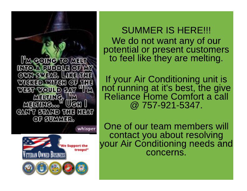 Slide of Reliance Home Comfort