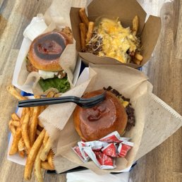 CHILLI LOADED FRIES, SINGLE SMASH, NOT YOUR REGULAR CHICKEN SANDO COMBO