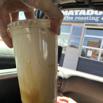Matador Coffee - The large size. This is iced white chocolate mocha with caramel - Coffee & Tea Near Me - Flagstaff, Arizona