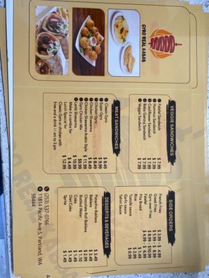 Menu photo 1 Gyro Real Kabob Parkland, WA