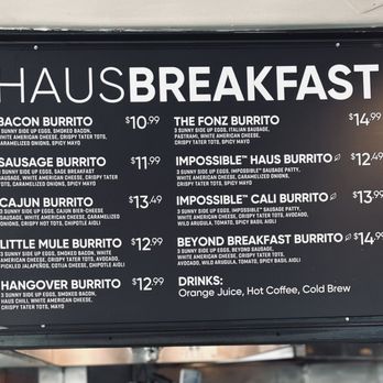 Bad - Ass Breakfast Burritos - Dog Haus / Bad Ass Burrito menu - Breakfast & Brunch Near Me - Los Angeles, California