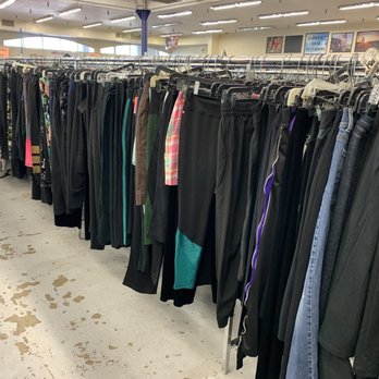 Team Amvets Thrift Stores - An entire row of workout pants - Thrift Stores Near Me - Fresno, California Team Amvets Thrift Stores - An entire row of workout pants - Thrift Stores Near Me - Fresno, California