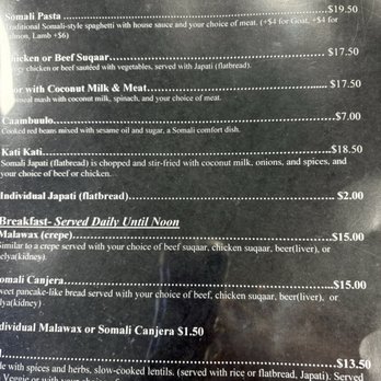 Cushitic Cuisine - Somali Dishes - Desserts Near Me - Kent, Washington
