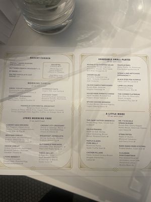 Menu photo 5 Lyons Corner New Orleans, LA