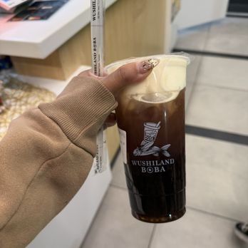 Wushiland Boba - Ice cream black tea with mini boba - Bubble Tea Near Me - Cerritos, California Wushiland Boba - Ice cream black tea with mini boba - Bubble Tea Near Me - Cerritos, California