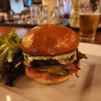 The Back Abbey - Upland - The Back Yard burger... Add bacon, and you've got yourself a delcious meal. - Burgers Near Me - Upland, California