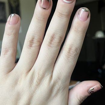 Vogue Nail Bar - Builder gel overlay with gel polish and nail art - Nail Salons Near Me - Dallas, Texas