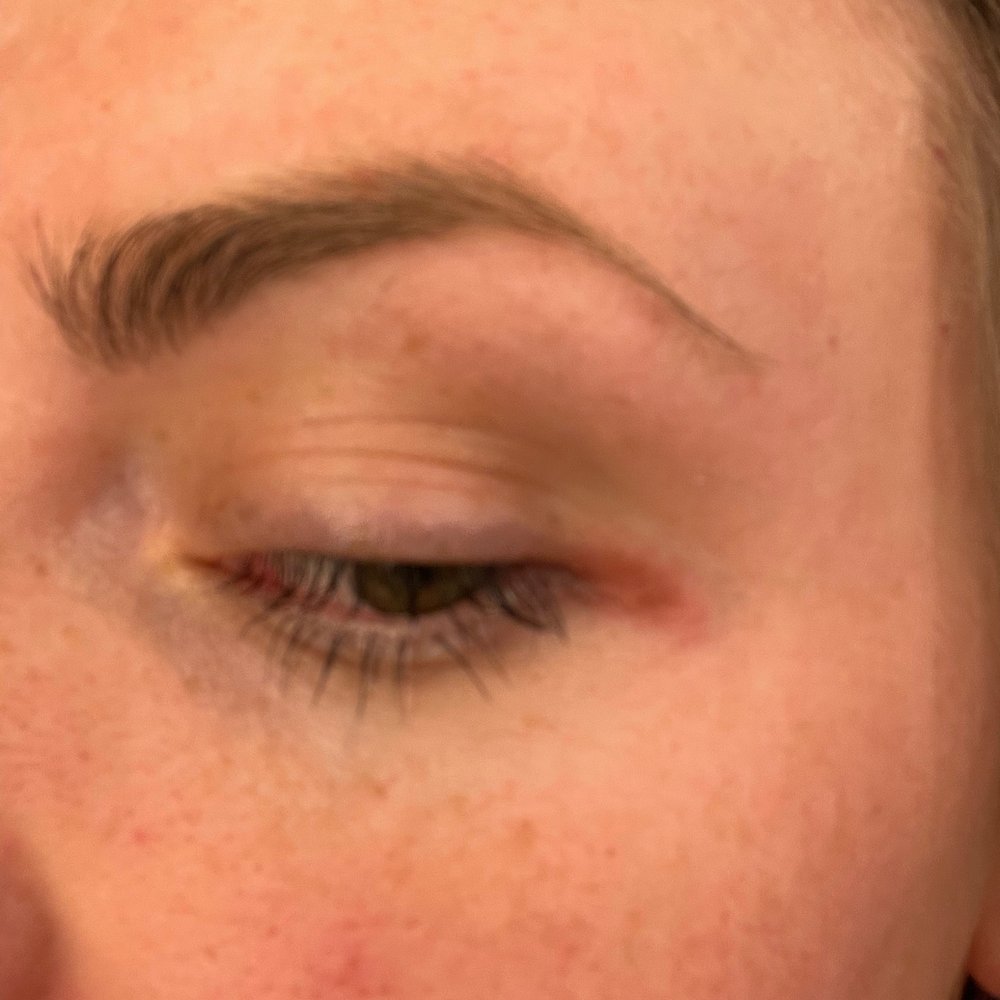Hearten Loft - Eyebrow after. With eyelash dye all over my eyelid and the raw mark. Wtf? - Day Spas Near Me - Denver, Colorado