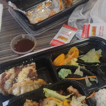 Orange Grill - Combo D, baked salmon roll & Ramen - Japanese Near Me - Cypress, California