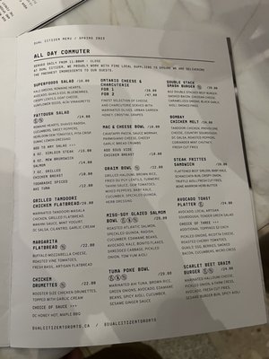 Menu photo 8 Dual Citizen Toronto, ON
