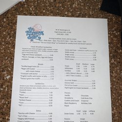 The Ice Cream Shop - Daily Menu