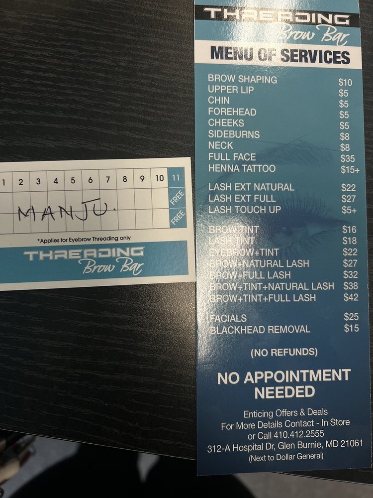 Threading Brow Bar MD Photos