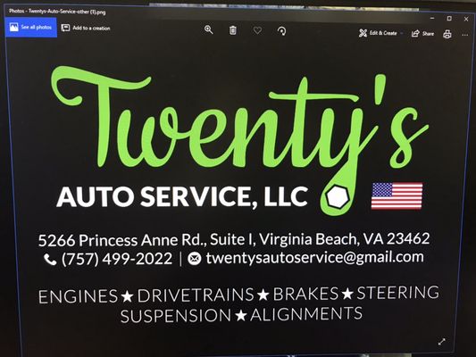 Twenty's Auto Service