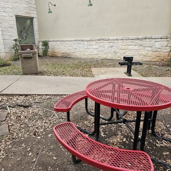 Krispy Kreme - Table outside of restaurant - Donuts Near Me - Austin, Texas