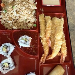 Bento tempura shrimp lunch. Great value and tasty Bento tempura shrimp lunch. Great value and tasty