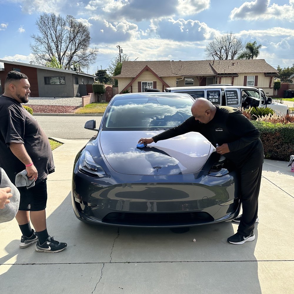 Pro Auto Spa - Albert ( the boss) carefully putting ceramic coating. - Auto Detailing Near Me Pro Auto Spa - Albert ( the boss) carefully putting ceramic coating. - Auto Detailing Near Me