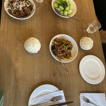606 - Garlic Tossed Bok Choy (Qing Jiang Vegetables) Mongolian Beef Sesame Chicken - Hong Kong Style Cafe Near Me - San Francisco, California