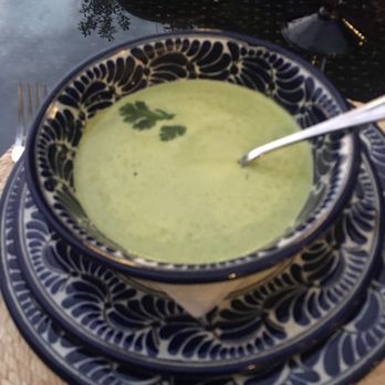Villa Divina - Spicy poblano cream soup!  My favorite!! - Hotels Near Me - Puerto Vallarta, JAL