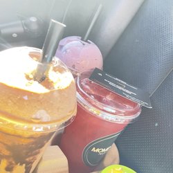 I'm so STOKED to have purchased a couple smoothies and a juicy tea!! Awesome people