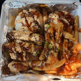 Big Kahuna - Katsu plate with sticky rice and Hawaiian fries - Burgers Near Me - Lexington, Kentucky Big Kahuna - Katsu plate with sticky rice and Hawaiian fries - Burgers Near Me - Lexington, Kentucky