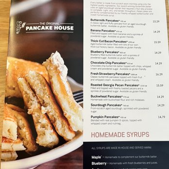 The Original Pancake House - Front of menu - Pancakes Near Me - Westport, Connecticut The Original Pancake House - Front of menu - Pancakes Near Me - Westport, Connecticut