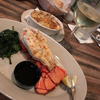 Mr Big Fish - Grilled lobster, sautéed spinach, au gratin potatoes - Seafood Near Me - Naples, Florida Mr Big Fish - Grilled lobster, sautéed spinach, au gratin potatoes - Seafood Near Me - Naples, Florida