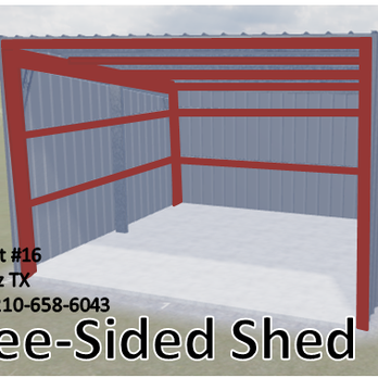 Metal Mart - Includes: 14gauge red primed frame. 40 years warranty on the R-panel galvalume sheets Screws for sheets Basic trim package. you cut it fab. - Building Supplies Near Me - Schertz, Texas