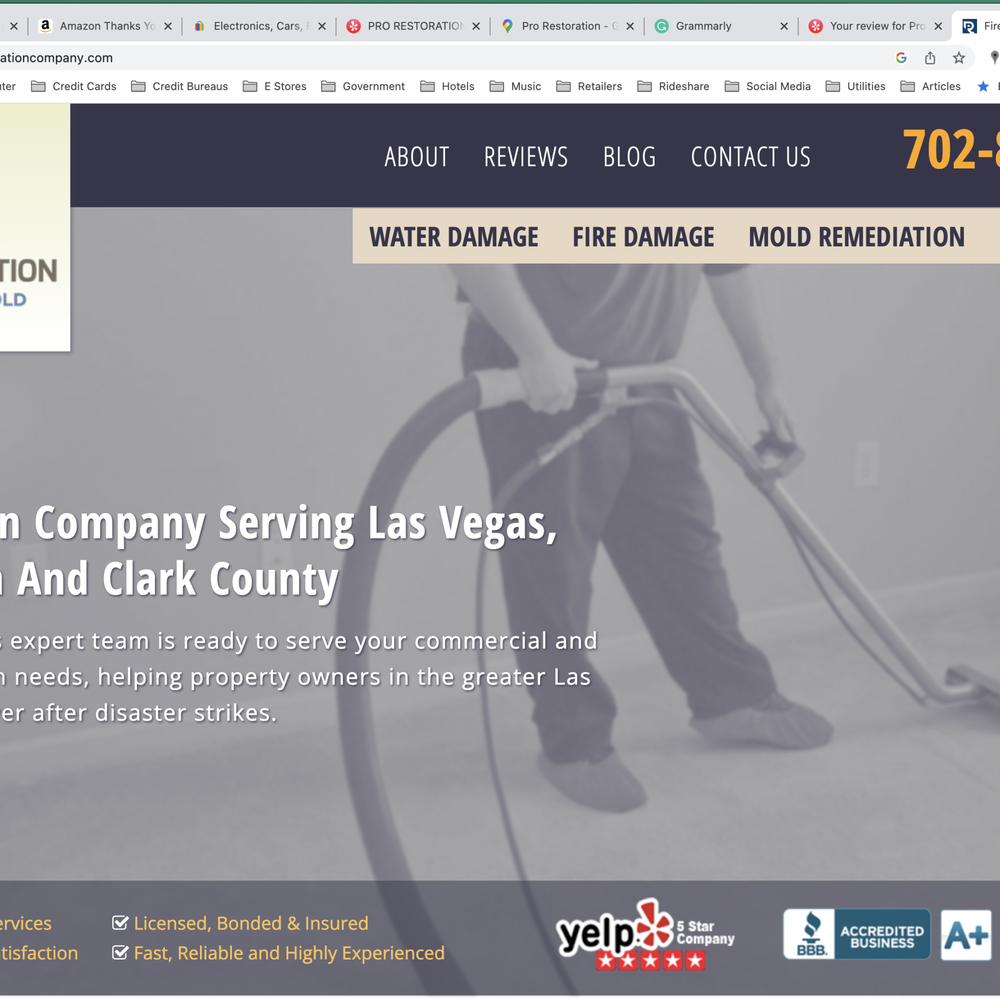 Pro Restoration - This company advertises a 5-star rating from Yelp when it's four. Google's rating is even less even counting the "planted reviews." - General Contractors Near Me - Las Vegas, Nevada Pro Restoration - This company advertises a 5-star rating from Yelp when it's four. Google's rating is even less even counting the "planted reviews." - General Contractors Near Me - Las Vegas, Nevada