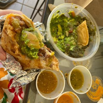 Viva Vegan - BRC burrito, guac and chips, and their amazingly fresh and flavorful sauces. - Vegan Near Me - Colton, California