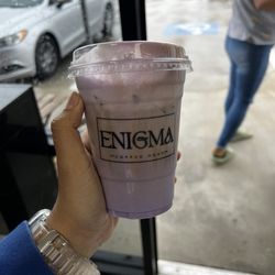 Enigma Coffee Haus - Taro latte with taro foam