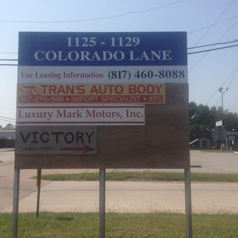 Tran's Auto Body - Look for Tran's Auto Body Yellow Sign to know where to turn. - Body Shops Near Me - Arlington, Texas