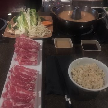 Tabu Shabu - Costa Mesa - $32 combo meal. Two selection of meats, veggies and rice. - Japanese Near Me - Costa Mesa, California