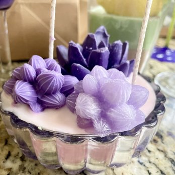 Creative Tea Room - a cupcake decorated with purple flowers - Party & Event Planning Near Me - Scottsdale, Arizona