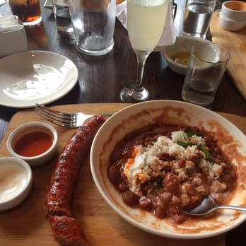 Kingfish Kitchen & Cocktails - Monday lunch special of Red Beans and Rice. and a French 75 - Cajun/Creole Near Me - New Orleans, Louisiana