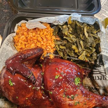 City Chef - 1/2 BBQ Chicken, jollof rice, collards - Caterers Near Me - Bowie, Maryland City Chef - 1/2 BBQ Chicken, jollof rice, collards - Caterers Near Me - Bowie, Maryland