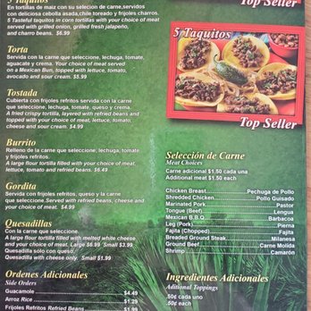 Taquerias Arandas - Menu - tortas & taquitos - Mexican Near Me - Houston, Texas Taquerias Arandas - Menu - tortas & taquitos - Mexican Near Me - Houston, Texas