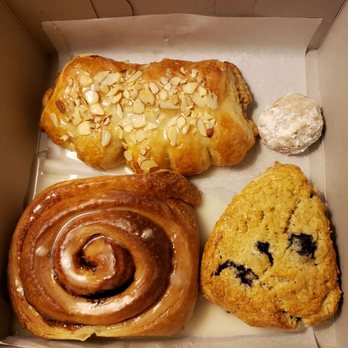 Luna Coffee Bar - Bear claw, cinnamon roll, blueberry scone, Mexican cookie. - Coffee & Tea Near Me - Cayucos, California Luna Coffee Bar - Bear claw, cinnamon roll, blueberry scone, Mexican cookie. - Coffee & Tea Near Me - Cayucos, California