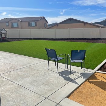 Amazing Synthetic Lawns - Turf area after *seam work is perfection!* - Landscaping Near Me - Menifee, California