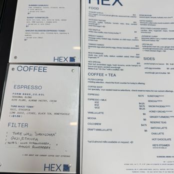 HEX Coffee Kitchen & Natural Wines - Menu - Coffee Roasteries Near Me - Charlotte, North Carolina HEX Coffee Kitchen & Natural Wines - Menu - Coffee Roasteries Near Me - Charlotte, North Carolina