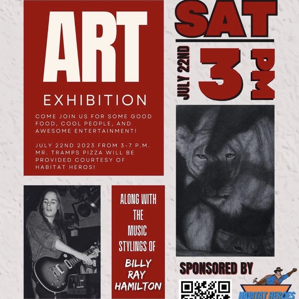 Mister Tramps - a flyer for the art exhibition - Sports Bars Near Me - Austin, Texas