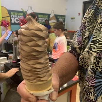 Jeremiah's Italian Ice - Large Chocolate Ice Cream Cone (we got 2) - Desserts Near Me - Vero Beach, Florida Jeremiah's Italian Ice - Large Chocolate Ice Cream Cone (we got 2) - Desserts Near Me - Vero Beach, Florida