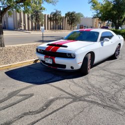 Longmont Wraps and Graphics - White carbon fiber hood and full racing stripes in Diamond Red