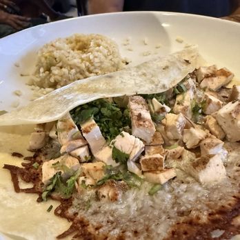 Achiote - My son's chicken quesadilla. He'll graduate to burrito soon - Mexican Near Me - San Ysidro, California