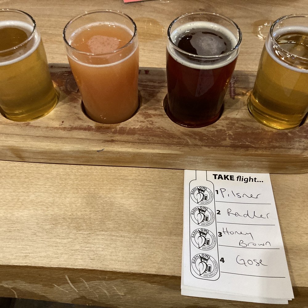 Barn Owl Brewing - Flight - Breweries Near Me - Kelowna, British Columbia Barn Owl Brewing - Flight - Breweries Near Me - Kelowna, British Columbia
